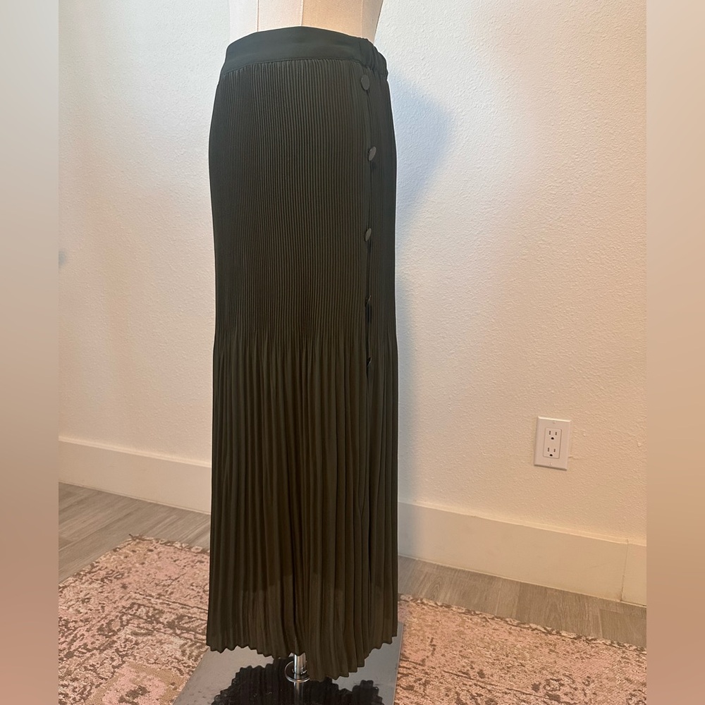 Topshop Dark Green Maxi Skirt